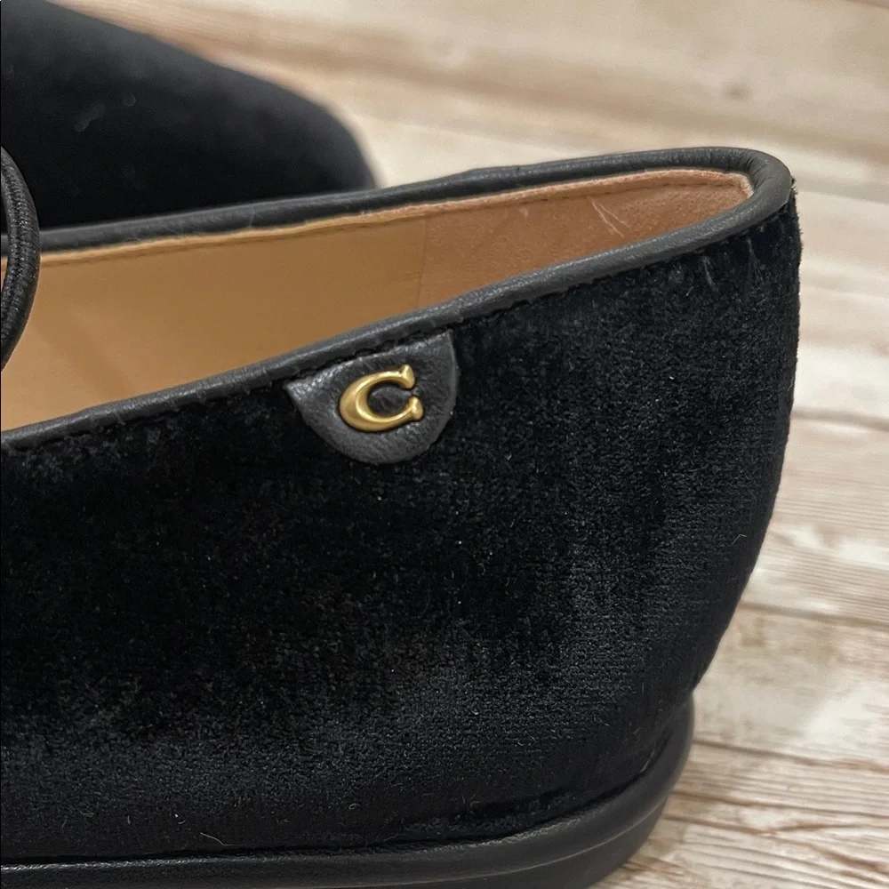 Coach Women's Emilia Mary Jane Flats
 Black Velvet Size 7.5B‎ NWT - Picture 10 of 13